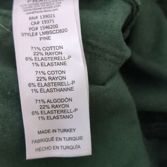 FRAME Le Mini boot corduroy flare pants 25 New - Picture 5 of 11